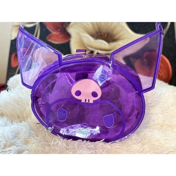 Kuromi Character Head Adult Clear Purple PVC “12 Mini 3D Backpack Zipper New main image 10